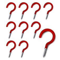 벅703 캠핑 나사형 텐트 데크팩 레드, 10개