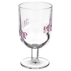 마시피렌체 챠밍 유리 고블렛, 핑크리본, 1개