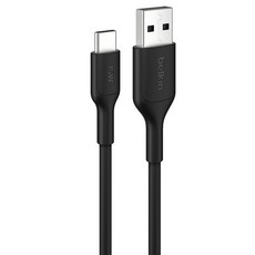 벨킨 A타입-C타입 15W 고속 충전 케이블 CAB021fq0MBK, 15cm, 블랙, 1개