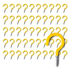 벅703 캠핑 나사형 텐트 데크팩 옐로우, 50개