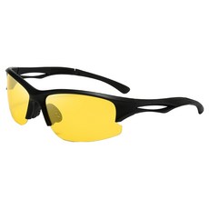 Pick&Home 舒適運動太陽眼鏡, 1個, 黑色鏡框黃色鏡片