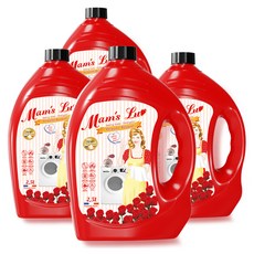 法國進口香水添加室內乾燥型洗衣精 正裝 四月玫瑰香, 2.5L, 4個