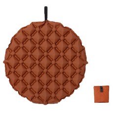 Ttabongoppa 狗狗露營戶外輕量便攜式大圓形氣墊坐墊 JNHA2007, 棕色