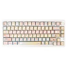 큐센 PBT 염료승화 체리프로파일 한글 키캡 138키, 솜사탕 파스텔, QSENN PBT 염료승화 체리프로파일 키캡