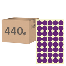 鶴屋 圓形 圓點標籤 151V 紫色, 1個, 440個裝