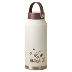 LocknLock 樂扣樂扣 Snoopy 慢活手柄隨行杯 LHC4324IVY_SNP, 1個, 1L, 象牙白