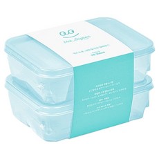 땡스소윤 냉동실 전용 밀폐용기 9호 아쿠아, 1개, 2개입