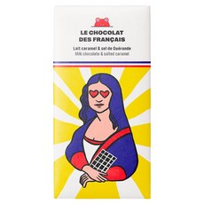 LE CHOCOLAT DES FRANCAIS 蒙娜麗莎牛奶與鹹焦糖巧克力棒, 80g, 1個