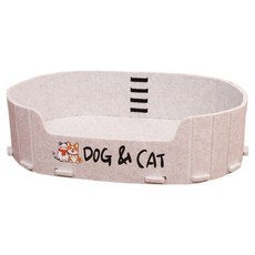 KODACHIEF 고양이 앙증 펠트 침대, 3 카키, 1개