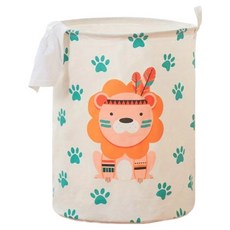指標圖案布藝可愛設計洗衣籃, 卡通獅子