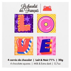 LE CHOCOLAT DES FRANCAIS 愛心4入迷你巧克力組 20g, 1套