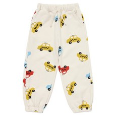 LaughingChild 汽車全版印花束口褲