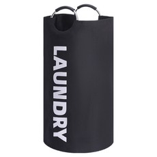 告示牌手提型移動方便洗衣籃, 黑色