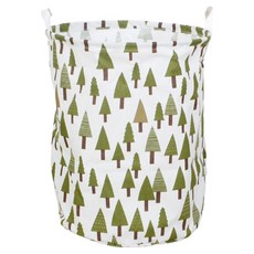 指標圖案布藝可愛設計洗衣籃, 樹