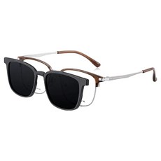 SEROVA 施洛華 眉框光學眼鏡 附磁吸式偏光前掛片加大版 SX011-C12