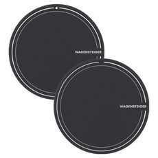 바겐슈타이거 실리콘 플레티넘 인덕션 보호매트 원형, 차콜, 2개