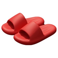 微笑客廳拖鞋, 1個, 紅色