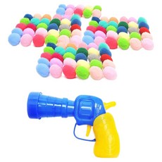Ttpet 貓咪砰砰發射槍 + 毛球100入組, 隨機出貨(毛球), 1套