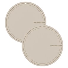 바겐슈타이거 실리콘 플레티넘 인덕션 보호매트 원형, 크림, 2개