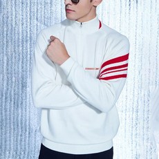 Gospheres 男士條紋半拉鍊毛衣 PM2WNT38