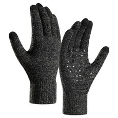 Huolly防寒運動戶外手套 雙手穿戴套組, 深灰色, 1套