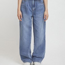 luxgolf 男女通用 街頭風 雙褶 寬版 牛仔褲 SQ25M511