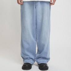 luxgolf Shuke Street 斜線口袋寬版牛仔褲 SQ25M513