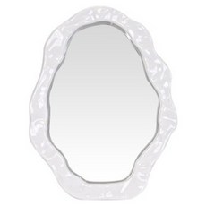 아워웍스 물결모양 인테리어 탁상용 화장 거울, 화이트