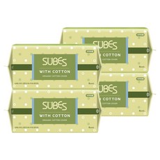 SUBES With Cotton 衛生棉 蝶翼型, 夜用型, 4個, 8入