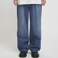 luxgolf 男女通用街頭風雙褶寬版牛仔褲 SQ25M511