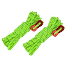 로프 2p + 스토퍼 2p 세트, 네온그린