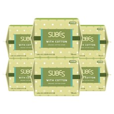 SUBES With Cotton 護墊, 加長, 6個, 18入