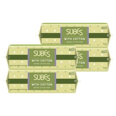SUBES With Cotton 蝶翼型衛生棉, 超長型, 4個, 6入