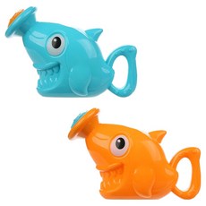 바른코리아 상어 물뿌리개 목욕놀이완구 2종 세트, 블루, 오렌지, 1세트