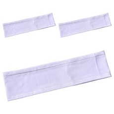 Glowus 薄款運動髮帶, 3個, 白色涼感素色