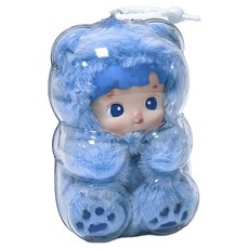 Chilsisi Hachipupu娃娃 hacipupu 透明高級保護殼+矽膠掛繩 隨機出貨組, 1套