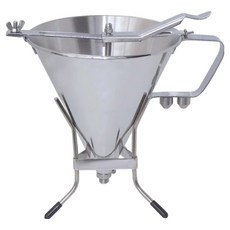 de Buyer 畢耶 KWIK 甜點用不鏽鋼錐形填餡器 附腳架 1.9L, 1個, 銀色