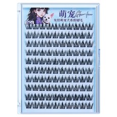 MAANGE 瑪安格 3D免膠水自黏假睫毛/簇狀假睫毛 萌寵犬系, 黑色, 1盒
