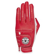 RAINMAKER 羊皮革高爾夫左手手套, 紅色, 1個