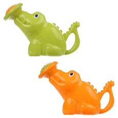 바른코리아 유아용 악어 물뿌리개 목욕놀이완구 2종 세트, 그린, 오렌지, 1세트