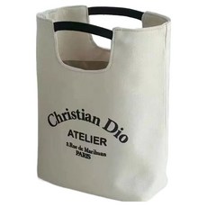 Royal Green 帆布大容量便當袋, 白色, 1個