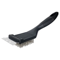 DIBOTE 迪伯特 二合一燒烤鐵網清潔刷/刮刀 W3032, 1個, 黑色