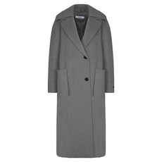 올리비아하슬러 여성용 카라 니트배색 모직 보온 코트 OHCWCT203