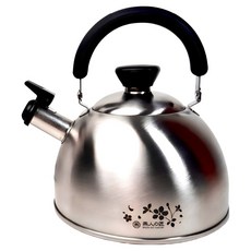 燕人の匠 燕三條 櫻吟 18-8不銹鋼笛音壺 日本製, 1個, 2.5L, 銀色 + 黑色