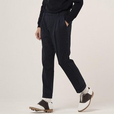 GARMENT GOLF 男士條紋雙褶廓爾喀反摺長褲 GMPTC306