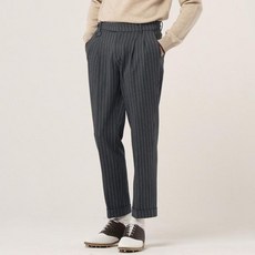 GARMENT GOLF 男士條紋雙褶廓爾喀反摺長褲 GMPTC306