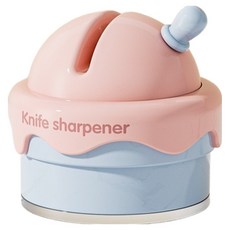 아워웍스 가정용 주방 흡착식 가위 칼갈이, 아이스 베리 핑크, 1개