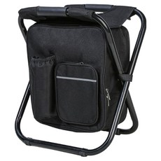 순잠 휴대용 보온 아이스백 멀티의자 백팩 36 x 29 x 41 cm, 블랙, 1개