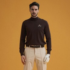 GARMENT GOLF 男款高領羊毛經典長袖針織衫 GMKPC304