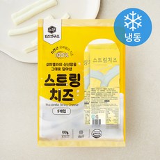 노랑 치즈연구소 모짜렐라 스트링치즈 (냉동), 100g, 1개